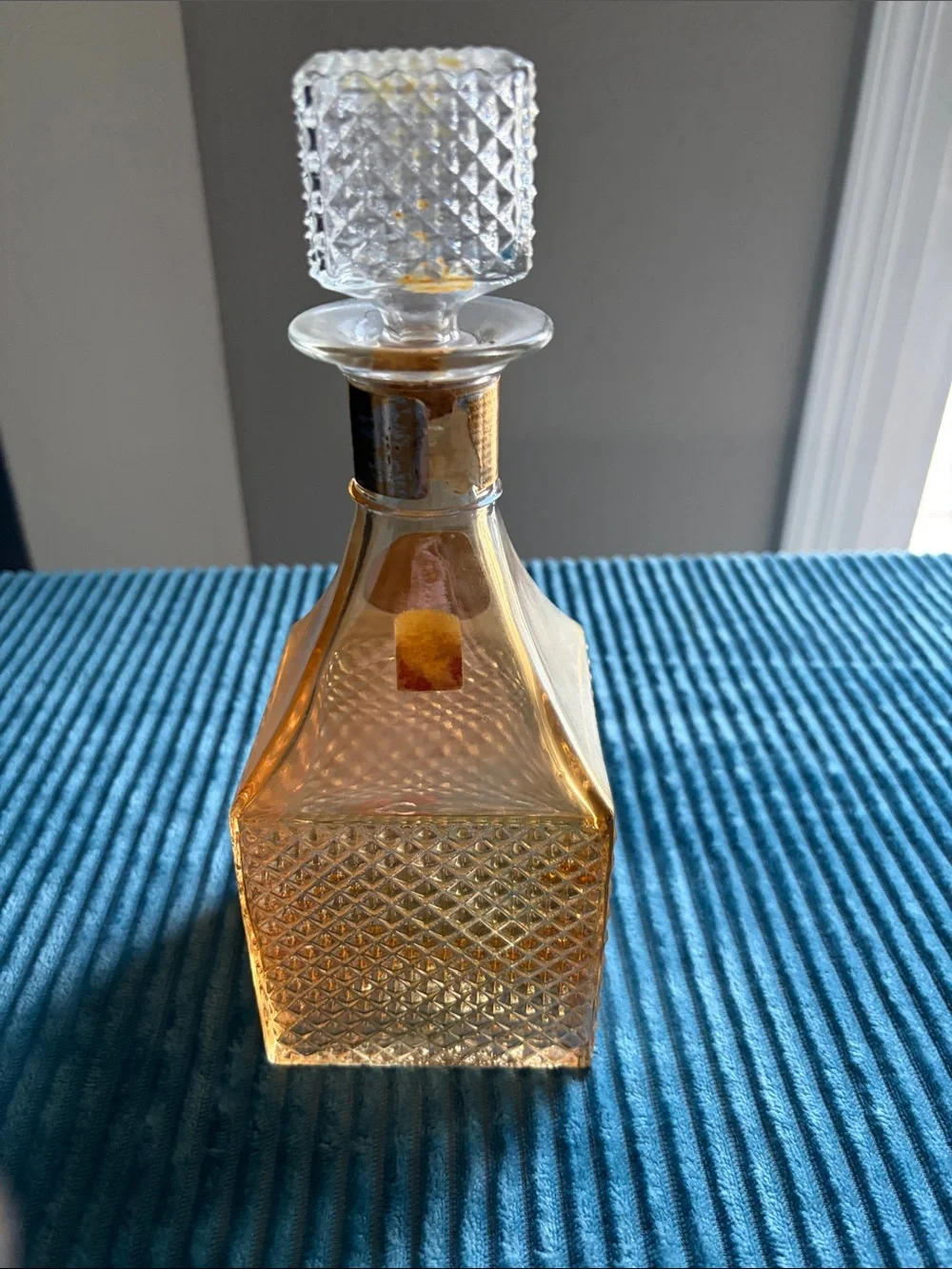 Vintage OLD FORESTER cut glass whiskey decanter